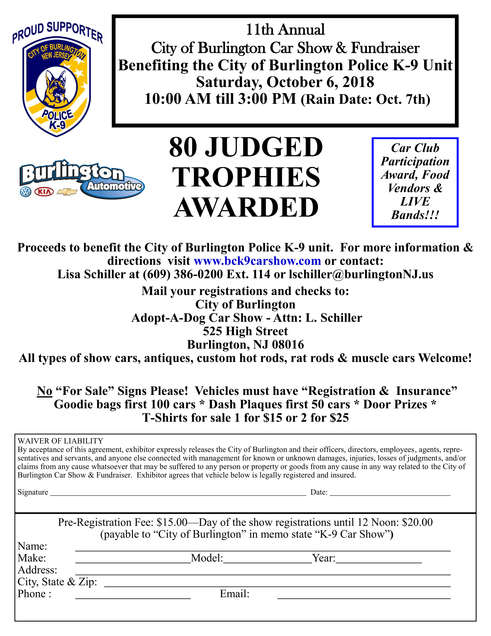 Pictures K 9 Car Show Fundraiser City Of Burlington Nj
